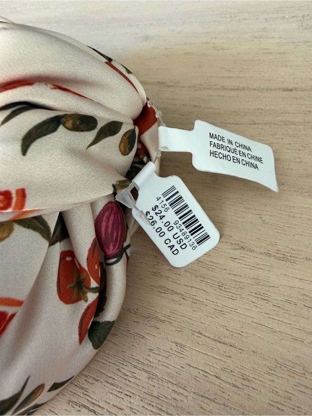 Anthropologie Positano Cream Headband with Citrus Print - Picture 3 of 3